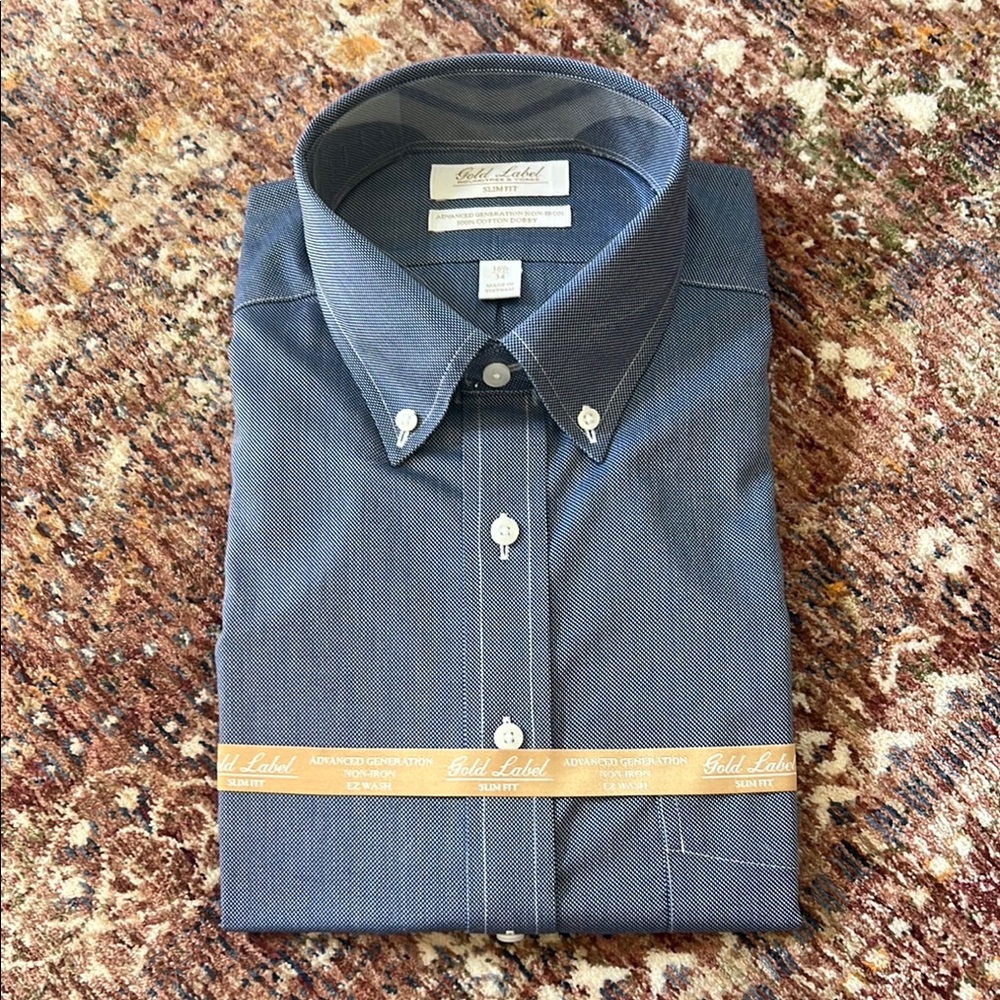 Gold Label, Roundtree & Yorke, Slim Fit Men’s Dress Shirt- 16.5 x 34